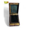 Image 2 : Antique Hand Made Push Button Wooden Inlayed Flip Up Necklace Box With Green Velvet Interior