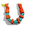 Image 2 : Vintage Coral & Turquoise Necklace