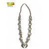 Image 1 : Vintage Zuni Navajo Silver Beaded Necklace With Bird & Turquoise Details