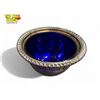 Image 1 : Vintage Birks Sterling Silver Bowl With Cobalt Blue Glass Insert