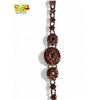 Image 3 : Antique Circa 1900 Bohemian Garnet Bracelet With 9ct Rose Gold