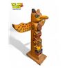 Image 2 : Vintage First Nations Wilfred Stevenson Signed Hand Carved & Painted Totem Pole