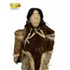 Image 2 : Early 19th Century Inuit Hand Made Doll With Great Details : Bone Face & Legs, Fur Clothing, & Hair
