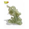 Image 2 : Vintage Chinese Jade Dragon + Koi Fish Statue