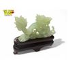 Image 2 : Vintage Chinese Jade Dragon Figurine With Stand
