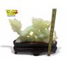 Image 8 : Vintage Chinese Jade Dragon Figurine With Stand