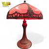 Image 2 : Vintage Slag Glass Shade Table Lamp With Great Details On Shade