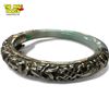 Image 2 : Vintage Koi Fish Themed Sterling Silver + Jade Bangle