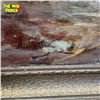 Image 2 : Artist Signed Original Oil Painting Victorian Woman At Shore Collection Fish Scene