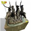 Image 8 : Vintage Large Frederic Remington Signed Bronze "The Comin Through The Rye"