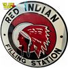 Image 2 : Large Professionally Done Vintage Red Indian Advertising Metal Sign