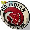 Image 3 : Large Professionally Done Vintage Red Indian Advertising Metal Sign