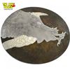 Image 2 : Vintage Signed Raku Ceramic Eagle Wall Art By Tom & Nancy Guisti
