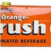 Image 3 : Vintage Orange-Crush Self Framed Embossed Amber Crinkle Bottle Metal Advertising Sign