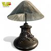 Image 1 : Vintage Chinese Cast Metal Dragon Themed Table Lamp