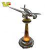 Image 1 : Vintage Art Deco Chrome Airplane Table Top Light With Quartz Details