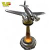 Image 2 : Vintage Art Deco Chrome Airplane Table Top Light With Quartz Details