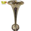 Image 2 : Beautiful 19th Century Moser Blue Cut To Clear Trumpet Vase - Islamic Design