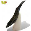 Image 1 : Vintage Tom Lamont Signed Large Soapstone Whale Carving On Alabaster Stone