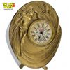Image 1 : Vintage Art Nouveau Themed Cast Metal Table Clock