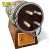 Image 2 : Vintage Wooden Ship In A Bottle (Radio Tube) On Wooden Base