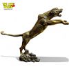 Image 2 : Vintage Very Detailed Leaping Leopard Brass Statue