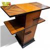 Image 2 : Vintage Art Deco Birds Eye Maple Inlay Double Cabinet Smokers Stand
