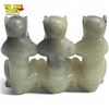 Image 2 : Vintage Chinese Soapstone "Hear No Evil, See No Evil, Speak No Evil" Monkey Figurine