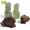 Image 2 : Vintage Chinese Collectibles : Jade Foo Dog Statues & Food Dog Resin Figurines