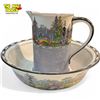 Image 1 : Vintage Adderley's Ltd. Hand Painted Pitcher & Wash Basin