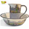 Image 2 : Vintage Adderley's Ltd. Hand Painted Pitcher & Wash Basin