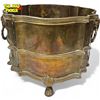 Image 1 : Vintage Brass Lion Faced & Footed Planter