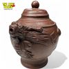 Image 2 : Vintage Chinese Dragon Themed Pottery Tea Pot