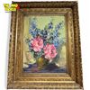 Image 1 : Vintage Original Oil Painting On Canvas - Still Floral Scene