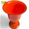 Image 2 : Art Deco Hand Blown & Painted Orange Vase