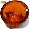 Image 2 : Vintage Viking Glass Orange/Red Ashtray