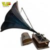 Image 2 : Vintage Thomas A. Edison Phonograph With Beautiful Hand Painted "Morning Glory" Horn Early 1900's