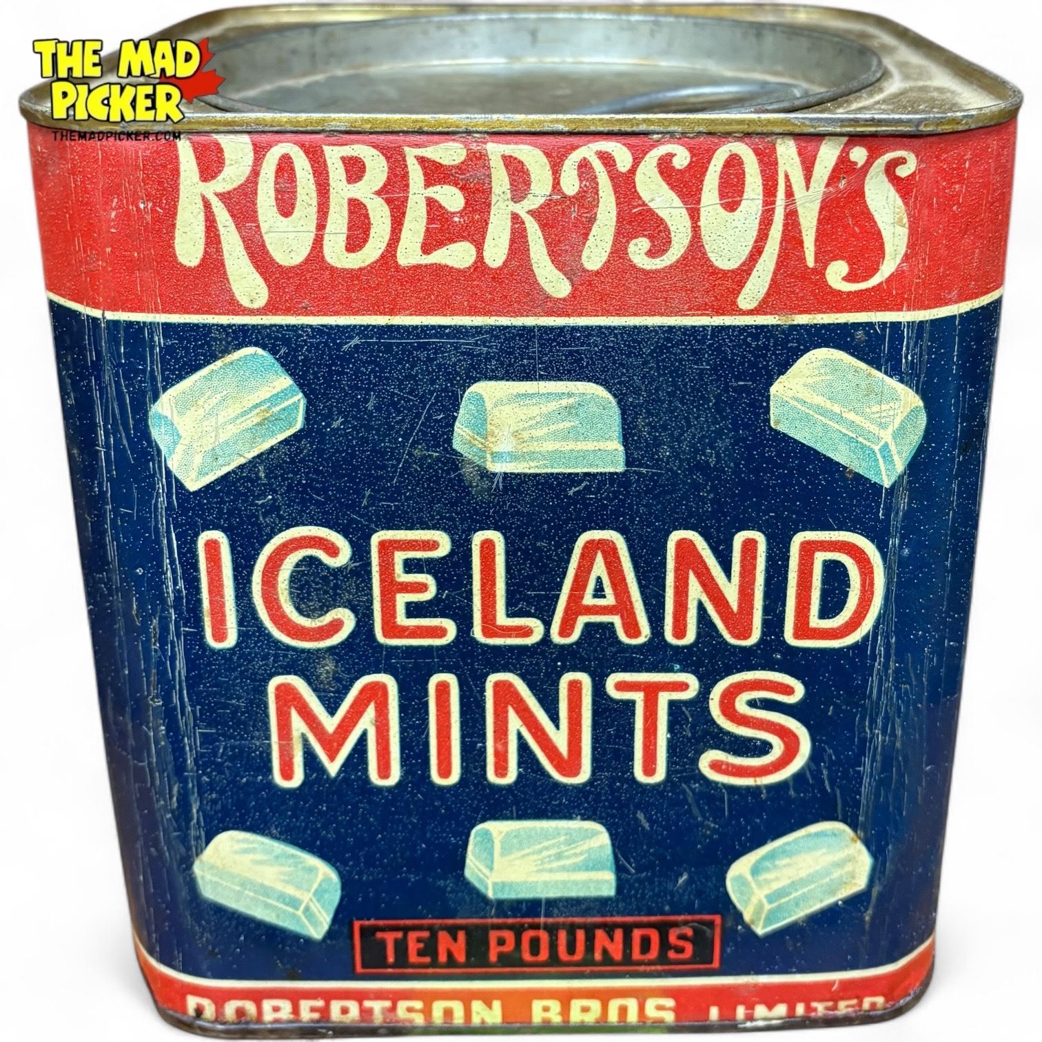 Rare Mints Vintage Robertsons Iceland Mints 10 Lb Tin Rare!