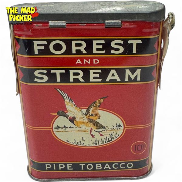 Vintage Forest & Stream Pipe Tobacco Pocket Tin