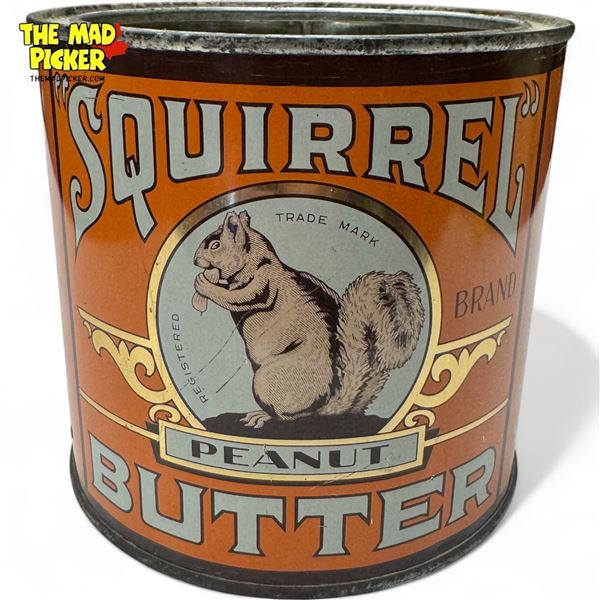 Vintage Squirrel 48 Oz Peanut Butter Tin, Vancouver Canada