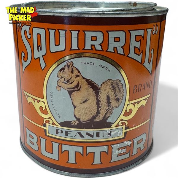 Vintage Squirrel 48 Oz Peanut Butter Tin, Vancouver Canada
