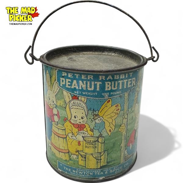 Vintage Peter Rabbit 1 Lb Peanut Butter Tin