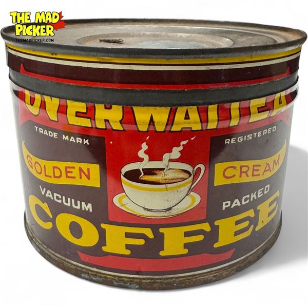 Vintage Overwaitea Golden Cream Coffee Tin