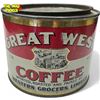 Image 3 : Vintage Great West 1 Lb Coffee Tin