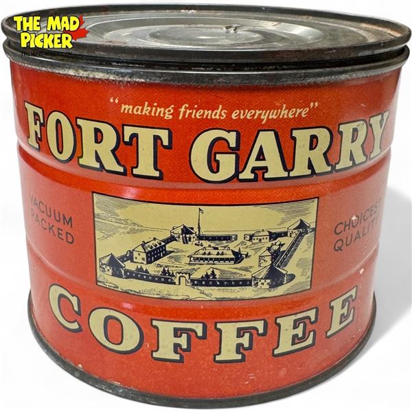 Vintage Hudsons Bay Company Fort Garry 1 Lb Coffee Tin