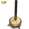 Image 2 : Vintage Footed Brass And Marble Torchiere Lamp, Working