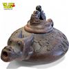 Image 2 : Large Ceramic Asian Teapot With Dragon Motif, Signed On Bottom