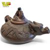Image 3 : Large Ceramic Asian Teapot With Dragon Motif, Signed On Bottom