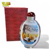Image 1 : Vintage Chinese Snuff Bottle With Bird Motif, In Original Case