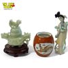 Image 1 : Carved Jade Censer, Miniature Asian Vase 